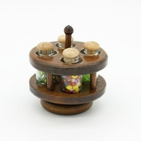 Namještaj za lutke u mjerilu minijaturni kuhinjski stalak za začine s staklenkama za