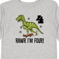 4. rođendan, poklon dinosaura za godinu dana, majica s dugim rukavima za dječake i djevojčice