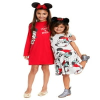 Božićna haljina za djevojčice Minnie Mouse, 2 komada, veličine 4-12