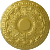 Ekena Millwork 3 4 OD 1 2 P Colton stropni medaljon, ručno oslikano bogato zlato