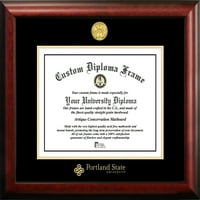 14-inčni 11-inčni zlatni reljefni okvir za diplomu Državnog sveučilišta Portland