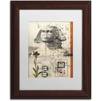 Zaštitni znak likovna umjetnost 'Sfinga' platno umjetnost Nick Bantock, bijela mat, drveni okvir