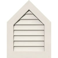 Ekena Millwork 14 W 32 H vrhunski gornji otvor za zabavu: Funkcionalan, PVC Gable Oblud W 1 4 Flat Trim okvir