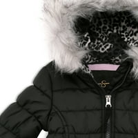 Jessica Simpson Toddler Girls Black Puffer jakna