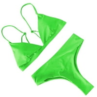 Zlekejiko bikini kupaći kostimi gurnuti podstavljeni set Bandeau up kupaći kostim za kupaće kostim za plažu kupaće