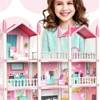 Princeza kućica za igračke za djevojčice, Set vila za djevojčice, sastavljene igračke za dječje slagalice, prikladne