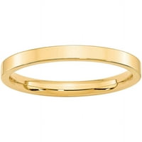 Zlato, karatno žuto zlato, standardni ravni prsten za udobno pristajanje, veličina 6,5