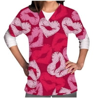 Bluze za žene, modni rođendanski poklon, ženska košulja kratkih rukava s izrezom u obliku slova u, s printom za
