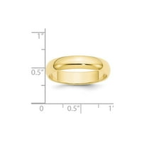 Polukružni prsten od 10 karata od žutog zlata od 10 karata