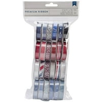 American Crafts Americana Value Premium Ribbon 24 Spools-Grosgrain, Satin, Sheer & Twine, 4 'svaki