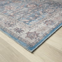 Tepih od menija sa svijetlim prijelaznim obrubom, Plava, 7'10 10'6