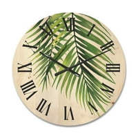 Dizajnirati 'tropske palmine grane' Tropski zidni sat drveta