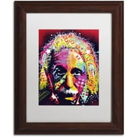 Zaštitni znak likovna umjetnost Einstein II Canvas Art Dean Russo, bijeli mat, drveni okvir
