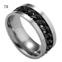 Nakit muški lanac nakit granični rotirajući prsten Titan poprečni prsten čelični prstenovi