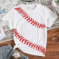Majice za djevojčice, bluze, majice, majice, Casual Baseball 3-inčni Print, Print za dječake, dječja odjeća za