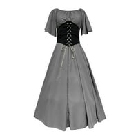Ženska odijela za kospleje A. H., srednjovjekovne vintage haljine s korzetom, krpena balska haljina, ljetna haljina