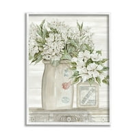 Stupell Industries primamljive bijele cvjetove klasične country keramičke staklenke, 30, dizajnirana od strane