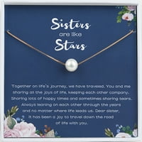 Ogrlica Anavia sestre biserni nakit, sestre su poput poklon ogrlice za zvijezde, poklon poklon velike sestre-