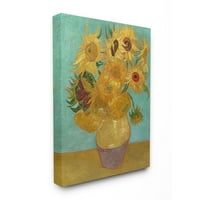 Stupell Home Decor Collection Van Gogh Suncowers nakon impresionističkog slikanja platna zidna umjetnost