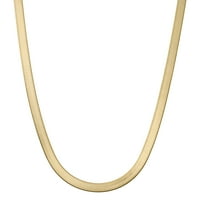Visoko polirani lanac ogrlice od kostiju 10K Čvrsto žuto zlato