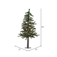 Prirodno Alpsko umjetno božićno drvce od 9', Topla bijela LED svjetla. - Faa božićno drvce - sezonski dekor za