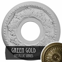 Stolarija od 7 do 7 8 do 5 8 do 7 8do stropnog medaljona, ručno oslikana u zelenom zlatu