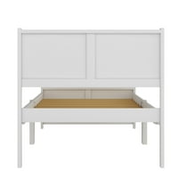 Euroco Full Platform Bed Wood Okvir s uzglavljem i nogom, smeđe boje
