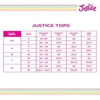 Justice Girls Retro Surf Promjena boje majice, veličine 5- & Plus