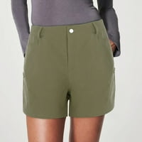 Ljetne kratke hlače za slobodno vrijeme rastezanje obrezano twill solidne boje ženske kratke hlače mint zelena
