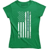 Ponosna kći veteranske žene vintage američke zastave za kćer majicu