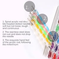 Komplet alata za nokte anti-zahrđala olovka za dizajn noktiju dijamantna olovka komplet svjetlucavog nakita za