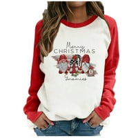 Rasprodaja na rasprodaji Sretan Božić slatka trodijelna kapa novitet gnome grafički pulover jesenska dukserica