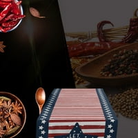 6. srpnja domoljubna staza za stol, Dan neovisnosti, blagdan sjećanja, dekor Kuhinjskog blagovaonskog stola za