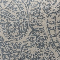 Baxton Studio Juvita Moderna i suvremena siva i plava ručno tkana pamučna paisley pouf Osmanskog