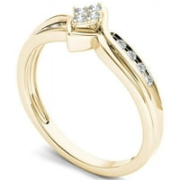 Carat T.W. Dijamantni klaster u obliku zmaja 10kt zaručnički prsten od žutog zlata