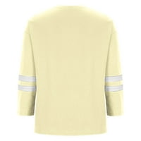 Popust ženske modne košulje Crewneck Pulover Striped Dugi rukavi Bluza Klasična udobna dukserica Čvrsta boja TOPS