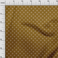 Oneoone Velvet Gamboge žuta tkanina Geometrijska diy odjeća za prešivanje tkanina tkanina tkanina prema dvorištu