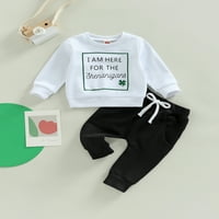 Diconna odjeća za novorođenčad Dugi rukav Povlačite na dukserici Elastični struk hlače proljetne jeseni zimske