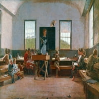 Homer: Country School. Noil na platnu by Winslow Homer, 1871. Ispis plakata