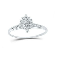 Ženski prsten od okruglog dijamanta od srebra od srebra