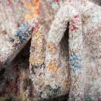 Jedinstveni tkalački tepih u nevolji, prostirka prijelaznog područja, siva bijela ružičasta, 60 60