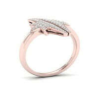 1 4CT TDW Diamond 10K Rose Gold Star Fashion Ring