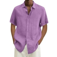 Muške polo majice za muškarce Muška ljetna havajska jednobojna majica kratkih rukava s dvostrukim džepom odbijeni