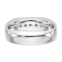0,75CT. CZ Solid Real 14k White Gold Wedding Band Ring