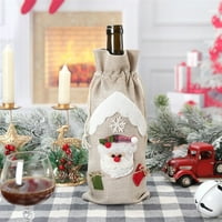 Ayyufe crno vino vrećica ukrasni gmaz snježna pahuljica božićni stil fina izrada ukrasa za stol ukrasi ukrasni