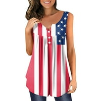 Crop topovi za žene, Dan neovisnosti SAD-a, 4. srpnja, s printom, majica s kratkim rukavima, majica s kratkim