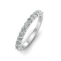 Certificirani 3 4CTW Diamond Wedding Band u 10k bijelom zlatu