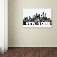 Zaštitni znak likovne umjetnosti 'New York New York Skyline BG-2' Canvas Art by Marlene Watson