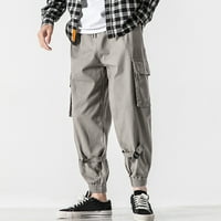Muške hlače od $ $ $ Ležerne sportske hlače za vježbanje s džepovima u sivoj boji, 3 inča
