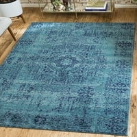 Jedinstveni tkalački orijentalni tradicionalni tepih, plava bijela, 180 146